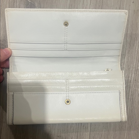 Coach White and Brown Women's Wallet - Picture 2 of 5